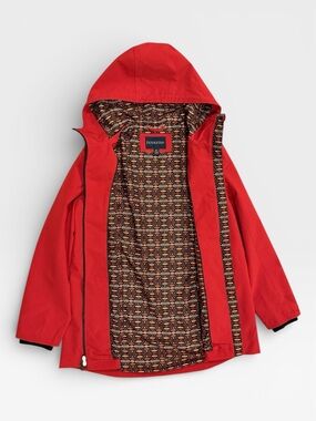 ✨❤️ PENDLETON Waterproof Breathable Rain Trail Jacket Women M Red Hooded ❤️✨